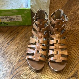 Sam Edelman Brown Leather Sandals with Ankle Strap